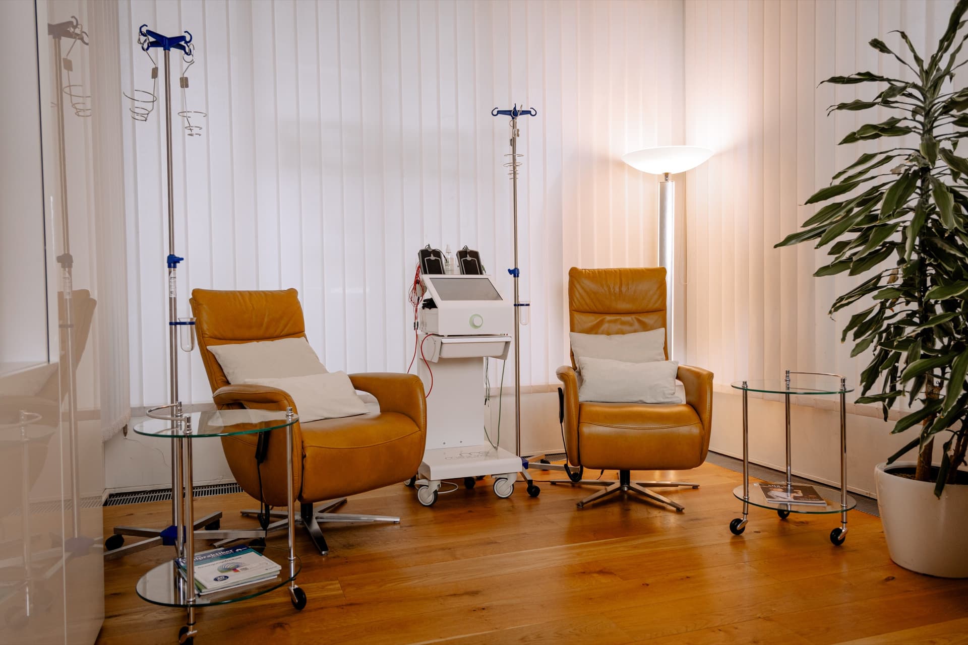Infusion spaces at MEDIVIUM in Stuttgart