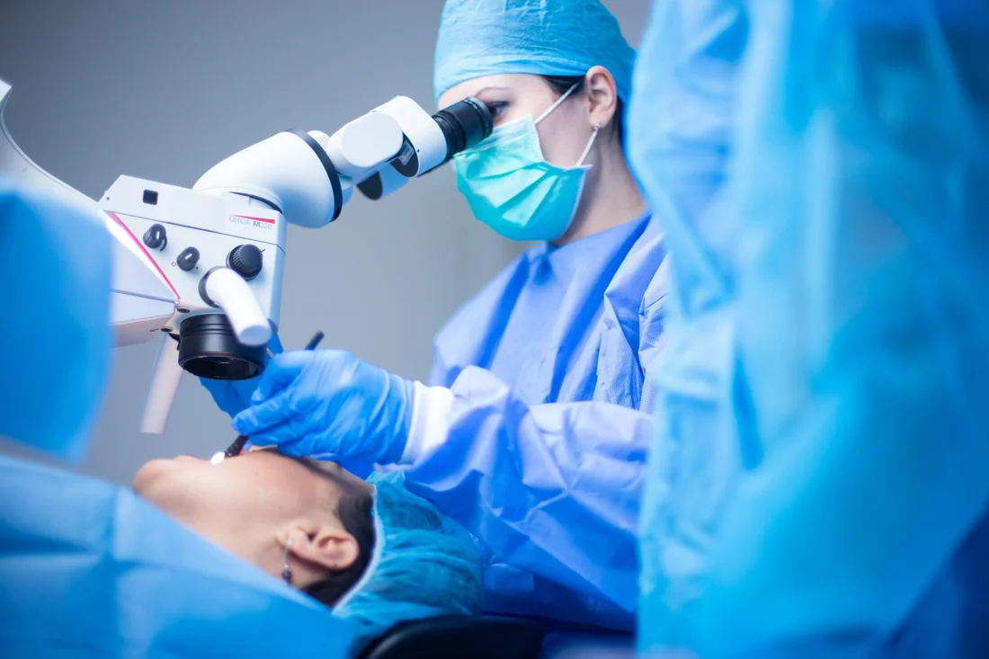 Dental treatment using a microscope